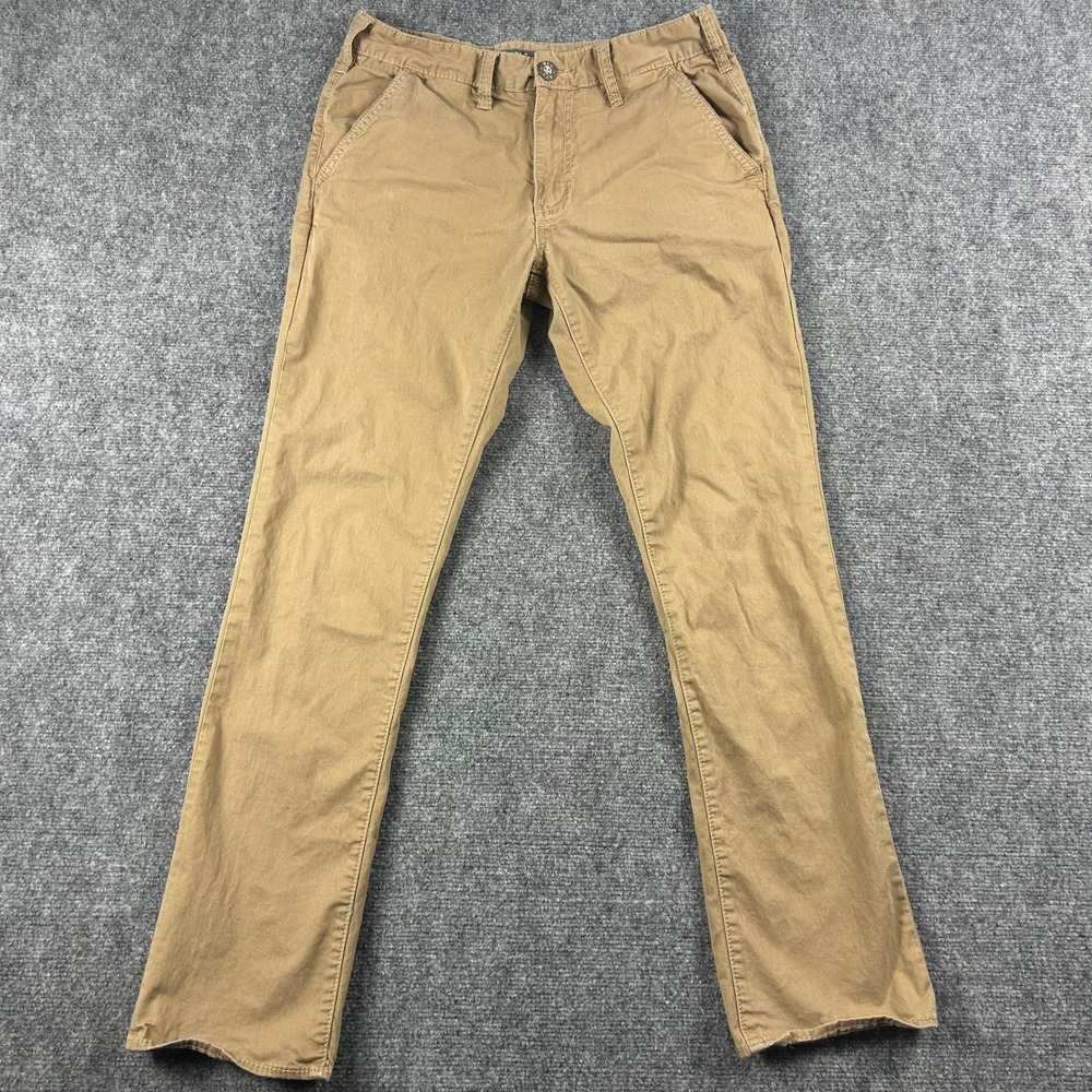 BKE Jake Straight Pants Mens 31R Tan Khaki Chino Casual Stretch Trousers
